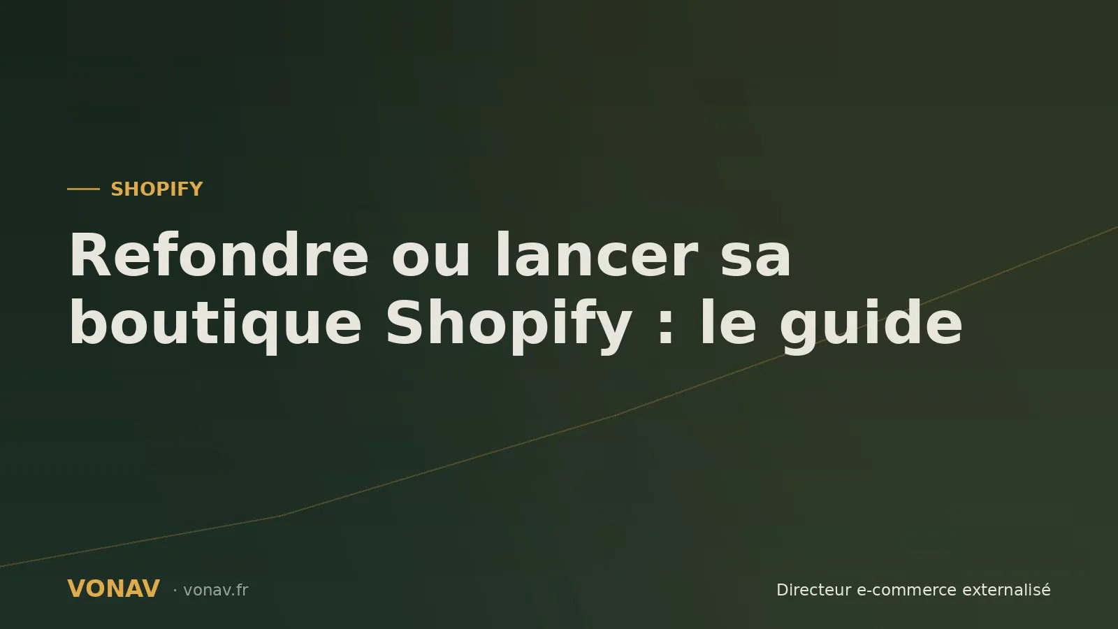 Couverture de l'article sur la refonte d'une boutique Shopify
